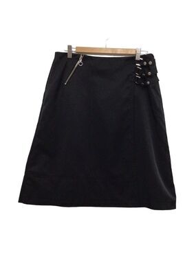 VINTAGE Steilmann black skirt Germany steampunk plus size 14 dark Academia silve